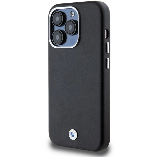 Etui BMW Signature Wrapped Metal MagSafe na iPhone 14 Pro - czarne