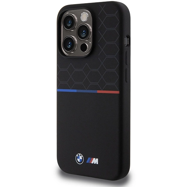 Etui BMW M Silicone Pattern MagSafe na iPhone 15 Pro - czarne