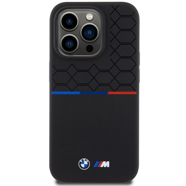 Etui BMW M Silicone Pattern MagSafe na iPhone 15 Pro - czarne