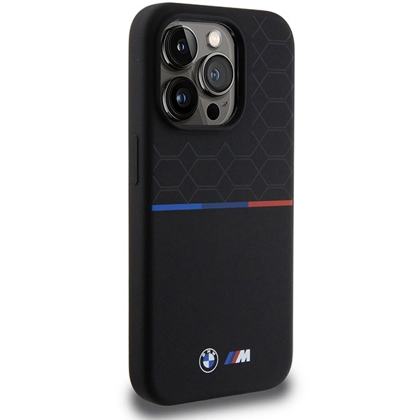 Etui BMW M Silicone Pattern MagSafe na iPhone 15 Pro - czarne