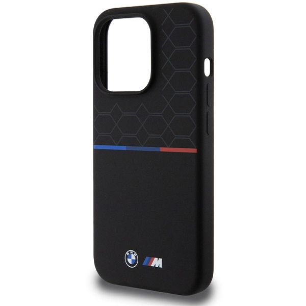 Etui BMW M Silicone Pattern MagSafe na iPhone 15 Pro - czarne