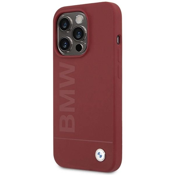 Etui BMW Silicone Big Logo MagSafe na iPhone 15 Pro - czerwone