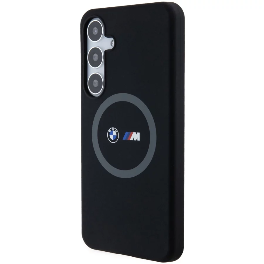 Etui BMW M Silicone Printed Ring MagSafe na Samsung Galaxy S24+ - czarne
