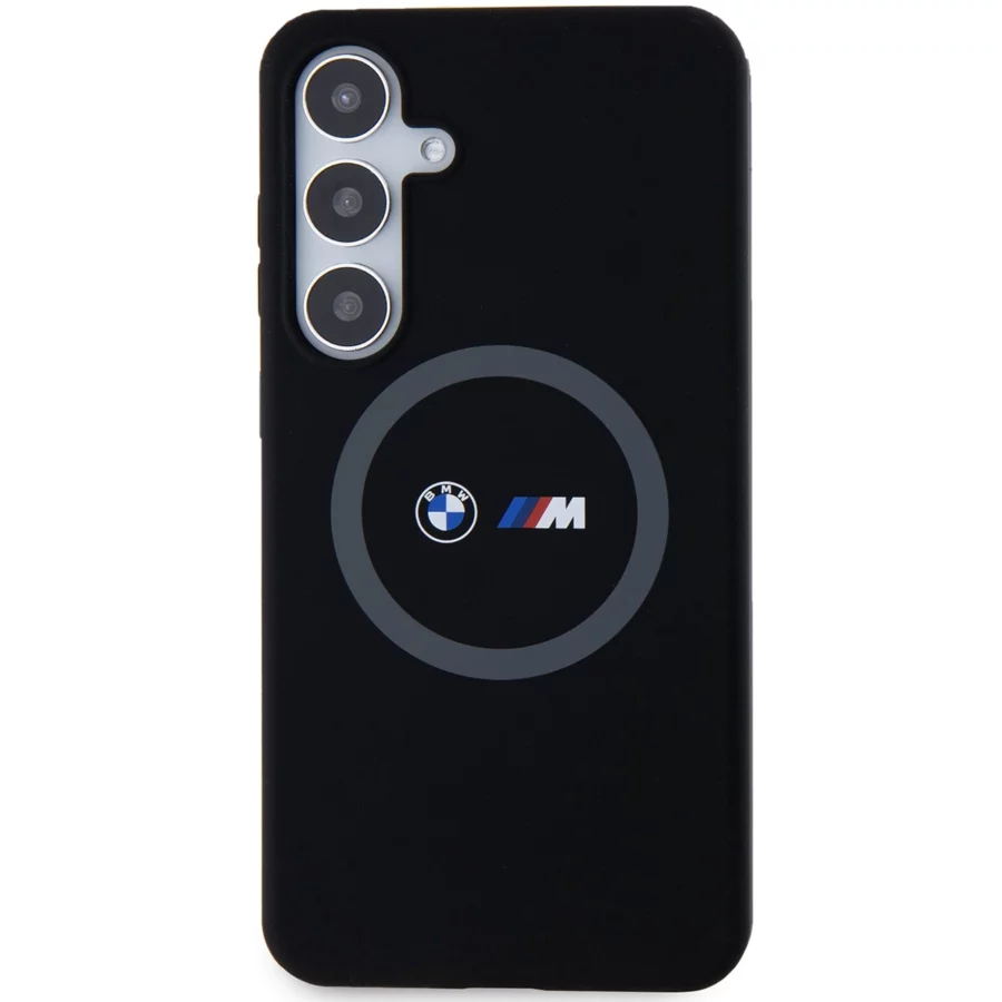 Etui BMW M Silicone Printed Ring MagSafe na Samsung Galaxy S24+ - czarne