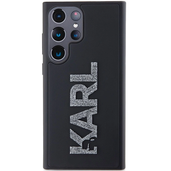 Etui Karl Lagerfeld 3D Rubber Glitter Logo na Samsung Galaxy S23 Ultra - czarne
