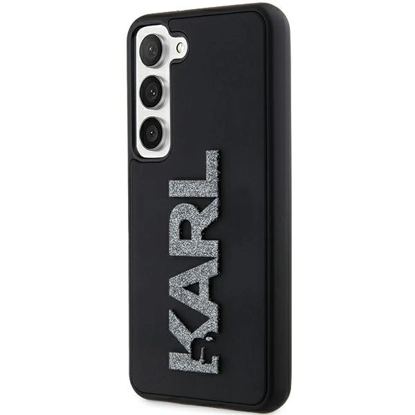 Etui Karl Lagerfeld 3D Rubber Glitter Logo na Samsung Galaxy S23 - czarne