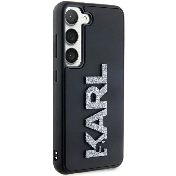 Etui Karl Lagerfeld 3D Rubber Glitter Logo na Samsung Galaxy S23 - czarne