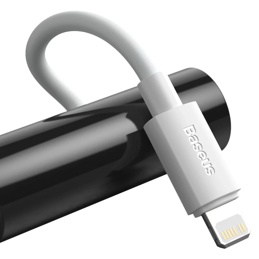 Kabel Baseus Simple Wisdom Lightning / USB-C 20W 1.5 m 2 szt. - biały