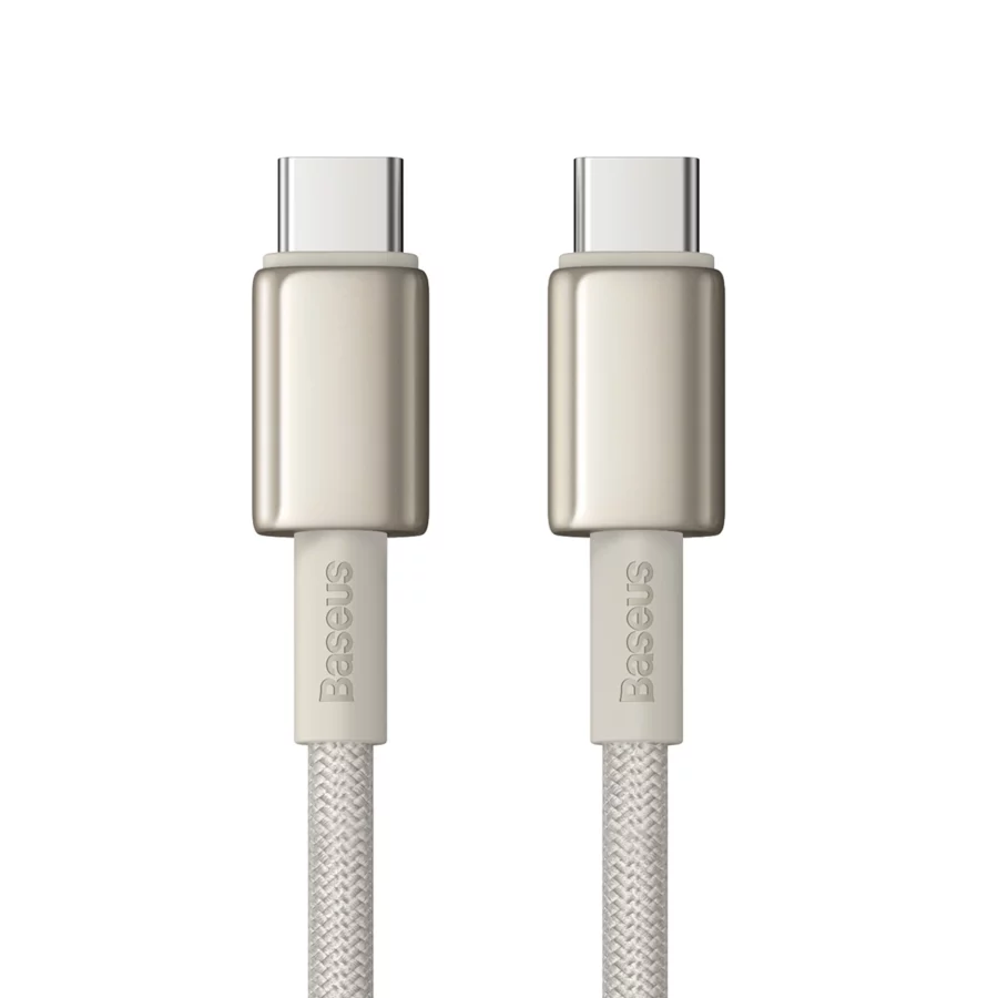 Kabel Baseus Tungsten Gold USB-C / USB-C 100W 1m - złoty