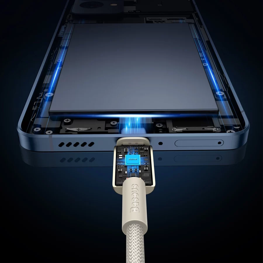 Kabel Baseus Tungsten Gold USB-C / USB-C 100W 1m - złoty