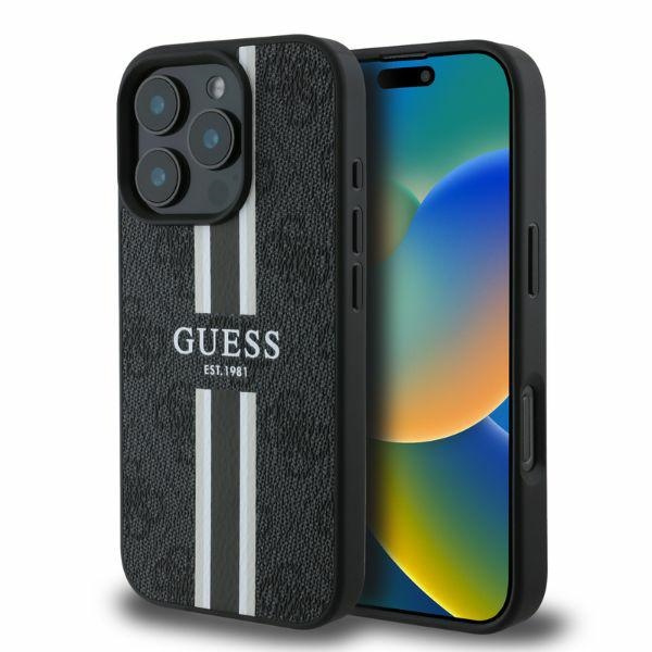 Guess GUHMP16XP4RPSK iPhone 16 Pro Max6.9" czarny/black hardcase 4G Printed Stripes MagSafe