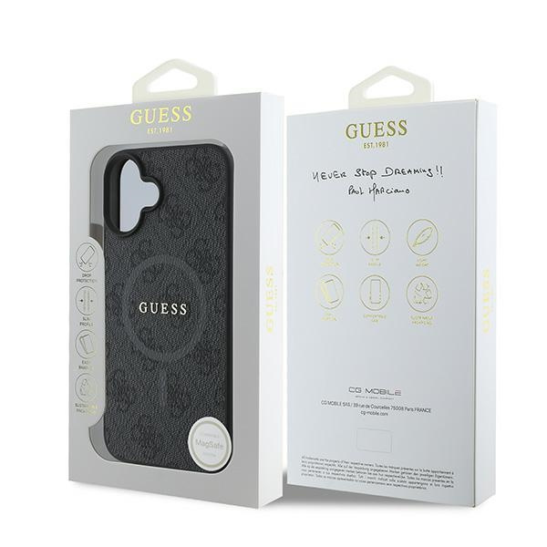 Guess GUHMP16MG4GFRK iPhone 16 Plus 6.7" czarny/black hardcase 4G Ring Classic Logo MagSafe