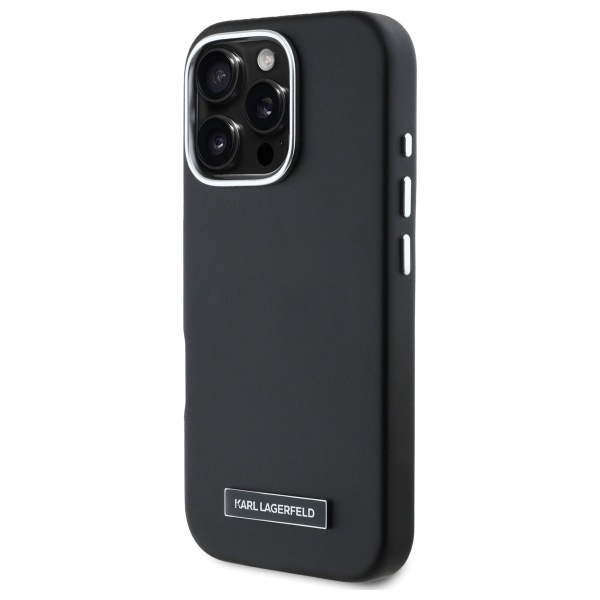 Karl Lagerfeld KLHMP16LPGMSRPK iPhone 16 Pro 6.3" czarny/black hardcase FW Metal Plate MagSafe