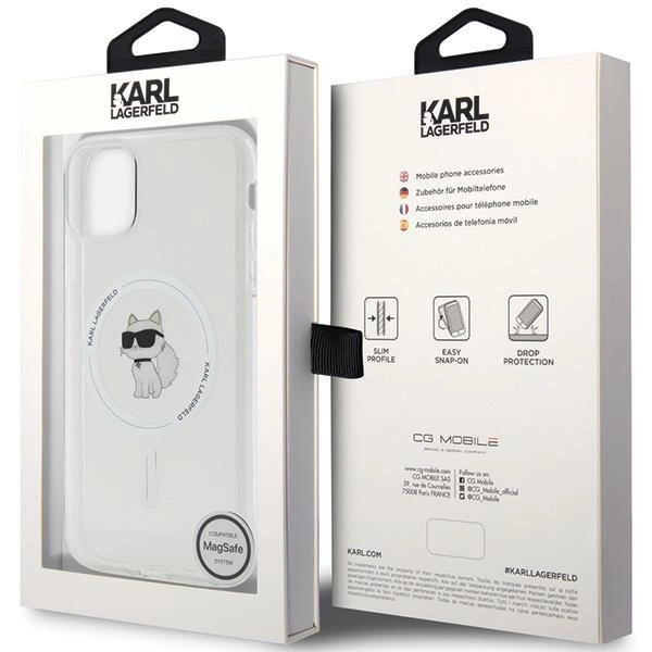 Etui Karl Lagerfeld IML Choupette MagSafe na iPhone 11 / Xr - przezroczyste
