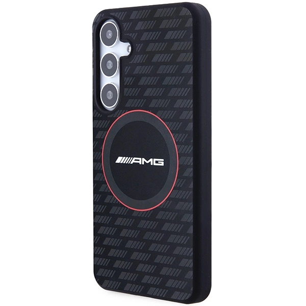 Etui AMG Silicone Carbon Pattern MagSafe na Samsung Galaxy S24+ - czarne