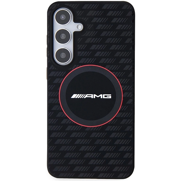 Etui AMG Silicone Carbon Pattern MagSafe na Samsung Galaxy S24+ - czarne