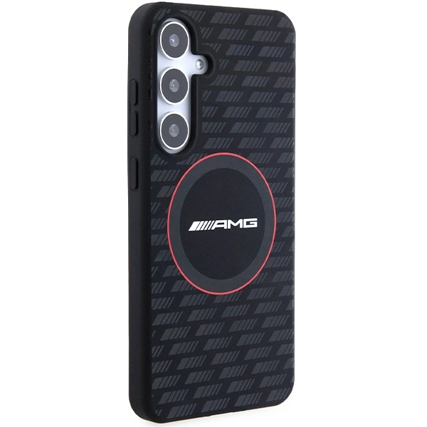 Etui AMG Silicone Carbon Pattern MagSafe na Samsung Galaxy S24+ - czarne
