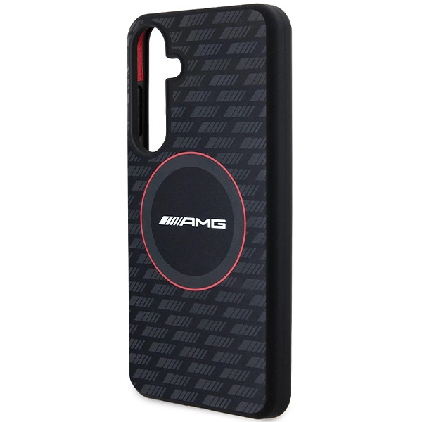 Etui AMG Silicone Carbon Pattern MagSafe na Samsung Galaxy S24+ - czarne