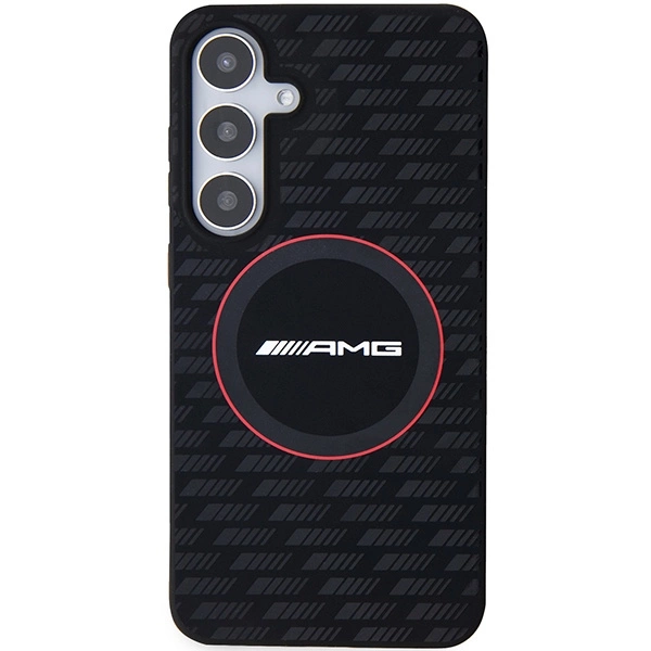 Etui AMG Silicone Carbon Pattern MagSafe na Samsung Galaxy S24 - czarne