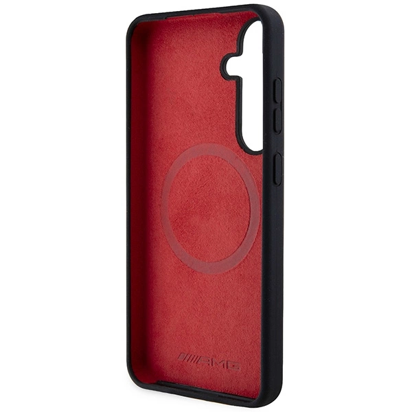 Etui AMG Silicone Carbon Pattern MagSafe na Samsung Galaxy S24 - czarne