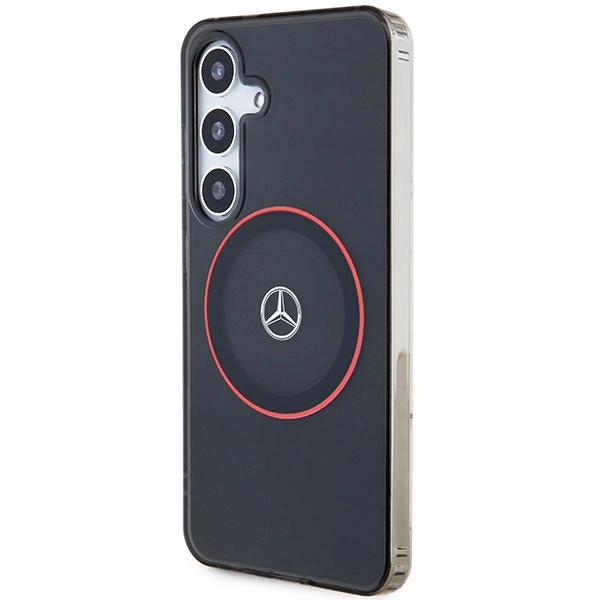 Etui Mercedes Double Layer W Red MagSafe na Samsung Galaxy S24 - czarne
