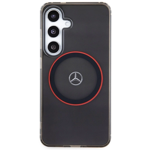 Etui Mercedes Double Layer W Red MagSafe na Samsung Galaxy S24 - czarne