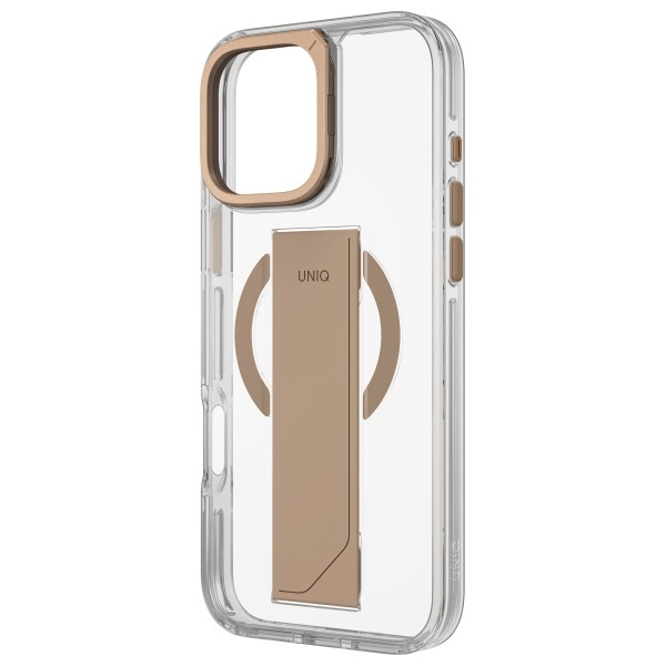 UNIQ etui Heldro Max iPhone 16 Pro 6.3"   Magclick Charging złoty/taupe gold