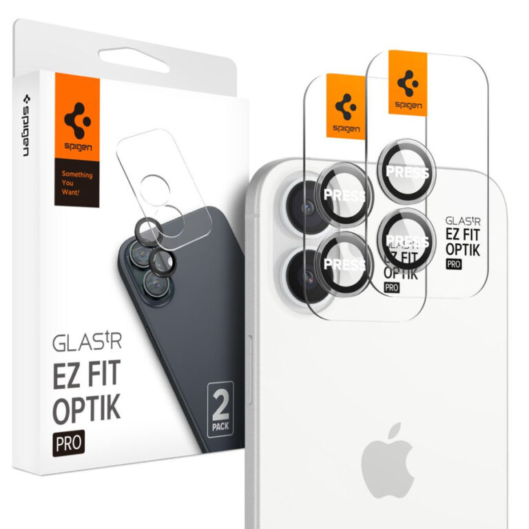 Szkło hartowane Spigen Glas.tR EZ Fit Optik Pro na aparat do iPhone 16 Plus (2 szt.)