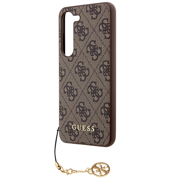 Etui Guess 4G Charms Collection na Samsung Galaxy A35 - brązowe