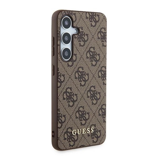 Etui Guess 4G Metal Gold Logo na Samsung Galaxy A35 - brązowe