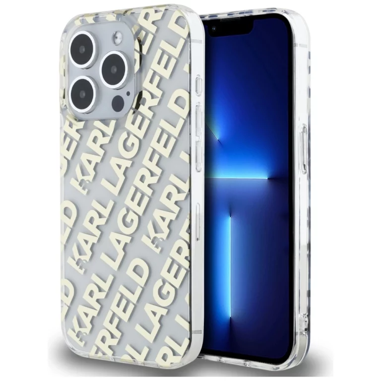 Etui Karl Lagerfeld IML Fullover Logo na iPhone 15 Pro - złote