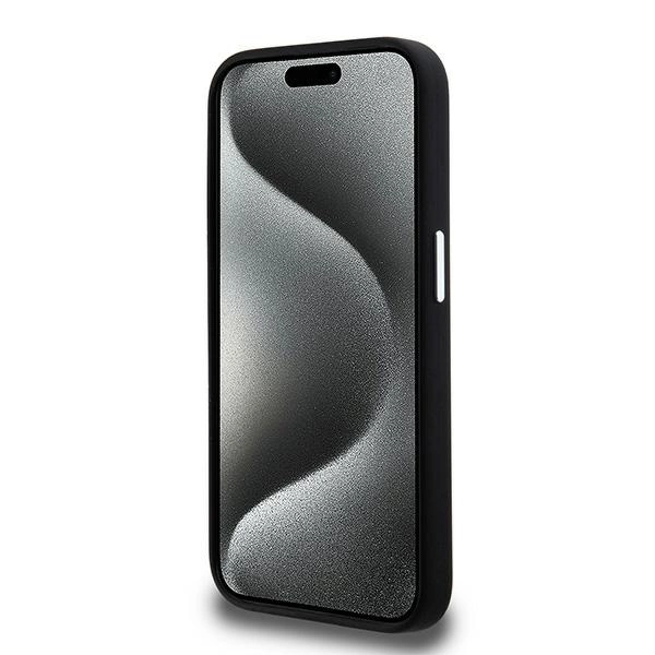 Etui Karl Lagerfeld Silicone Metal Script Logo na iPhone 15 Pro - czarne
