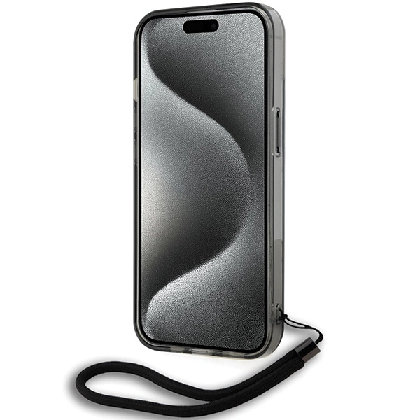Etui Karl Lagerfeld IML Mono KL Pattern & Cord na iPhone 15 / 14 / 13 - czarne