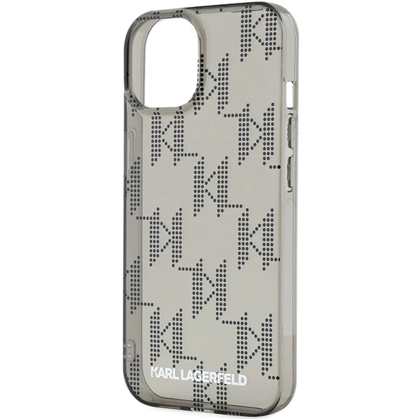 Etui Karl Lagerfeld IML Mono KL Pattern & Cord na iPhone 15 / 14 / 13 - czarne