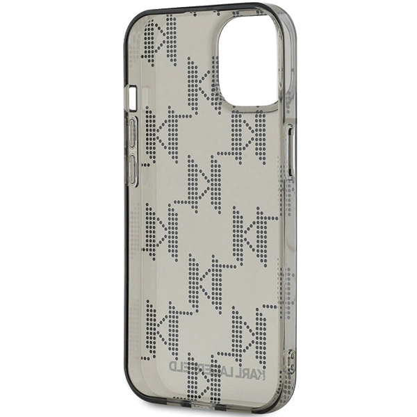 Etui Karl Lagerfeld IML Mono KL Pattern & Cord na iPhone 15 / 14 / 13 - czarne