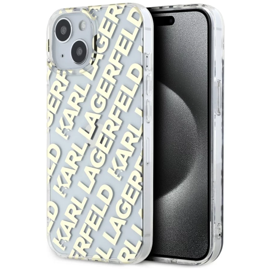 Etui Karl Lagerfeld IML Fullover Logo na iPhone 15 / 14 / 13 - złote