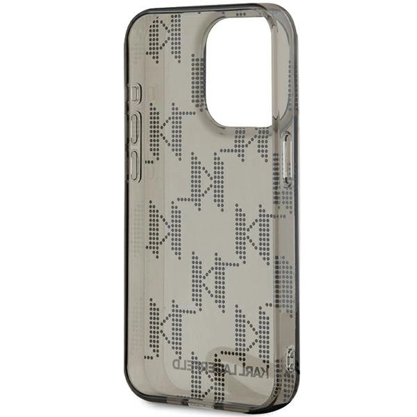 Etui Karl Lagerfeld IML Mono KL Pattern & Cord na iPhone 15 Pro Max - czarne