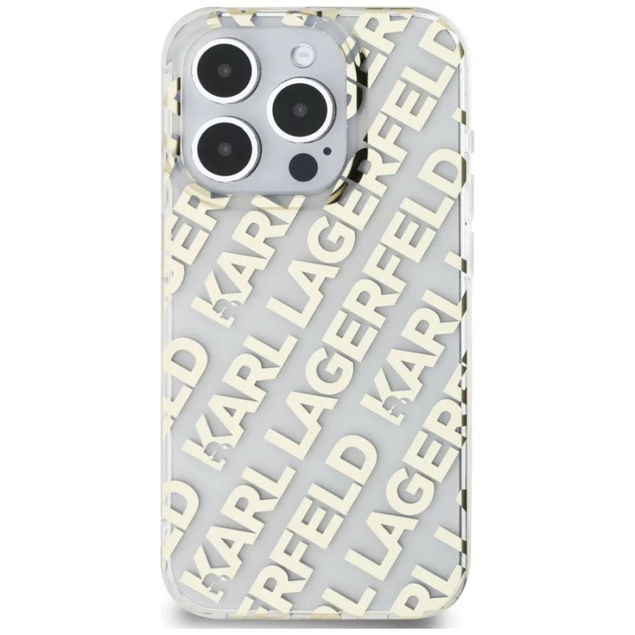 Etui Karl Lagerfeld IML Fullover Logo na iPhone 15 Pro Max - złote