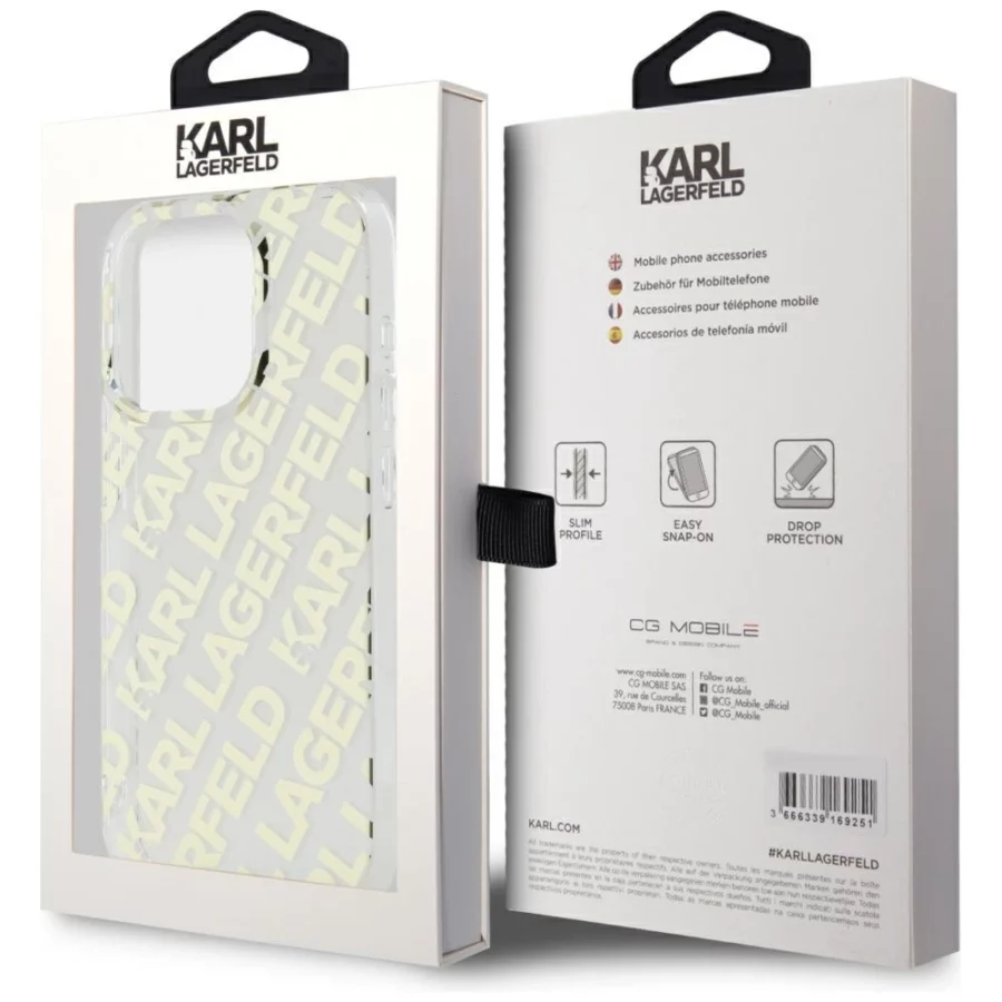 Etui Karl Lagerfeld IML Fullover Logo na iPhone 15 Pro Max - złote