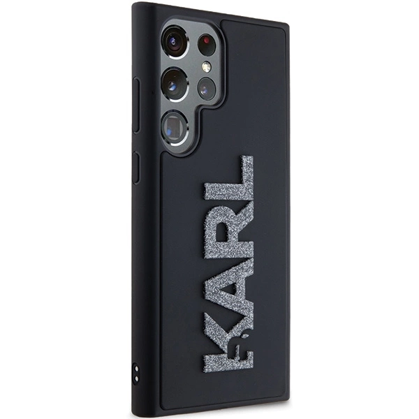 Etui Karl Lagerfeld 3D Rubber Glitter Logo na Samsung Galaxy S24 Ultra - czarne