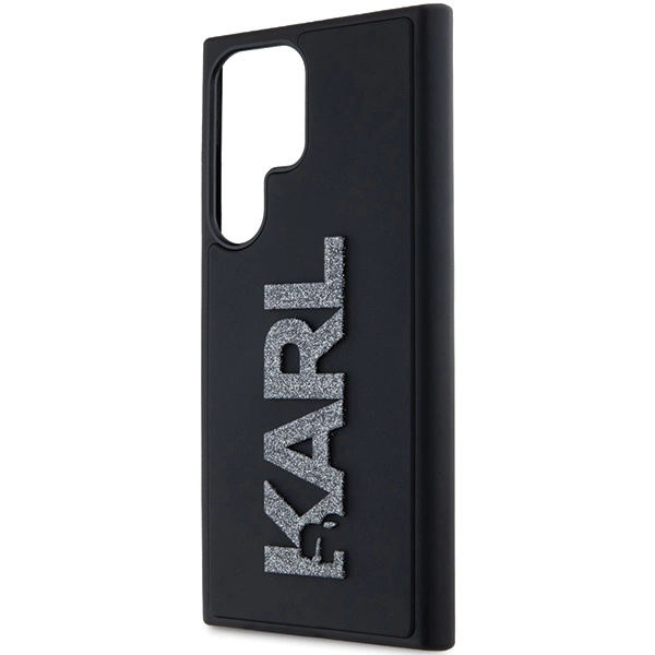 Etui Karl Lagerfeld 3D Rubber Glitter Logo na Samsung Galaxy S24 Ultra - czarne