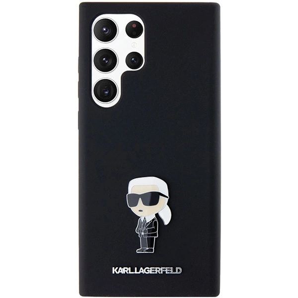 Etui Karl Lagerfeld Silicone Ikonik Metal Pin na Samsung Galaxy S24 Ultra - czarne