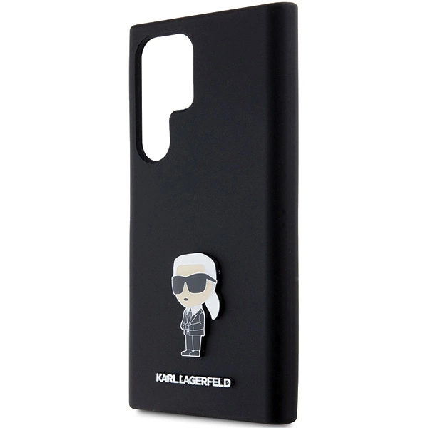 Etui Karl Lagerfeld Silicone Ikonik Metal Pin na Samsung Galaxy S24 Ultra - czarne