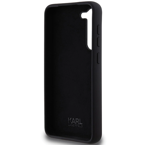 Etui Karl Lagerfeld Silicone Choupette Metal Pin na Samsung Galaxy S24+ - czarne