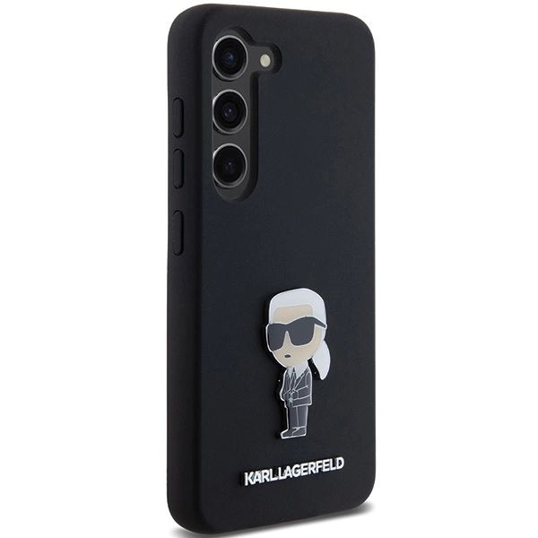 Etui Karl Lagerfeld Silicone Ikonik Metal Pin na Samsung Galaxy S24+ - czarne