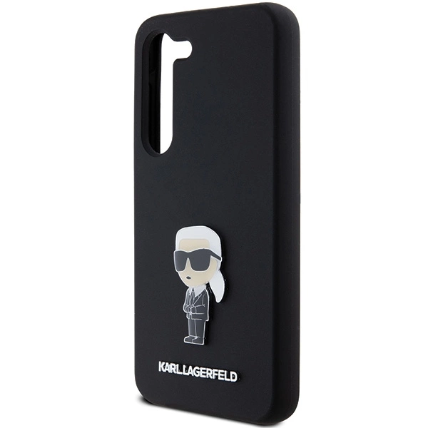 Etui Karl Lagerfeld Silicone Ikonik Metal Pin na Samsung Galaxy S24+ - czarne