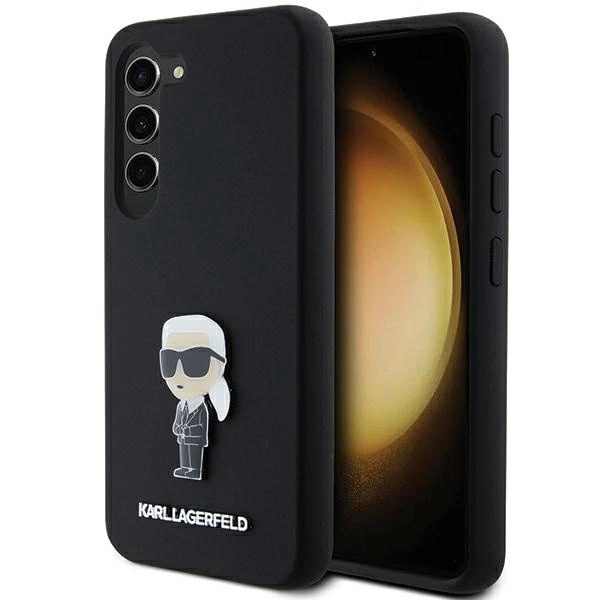 Etui Karl Lagerfeld Silicone Ikonik Metal Pin na Samsung Galaxy S24 - czarne