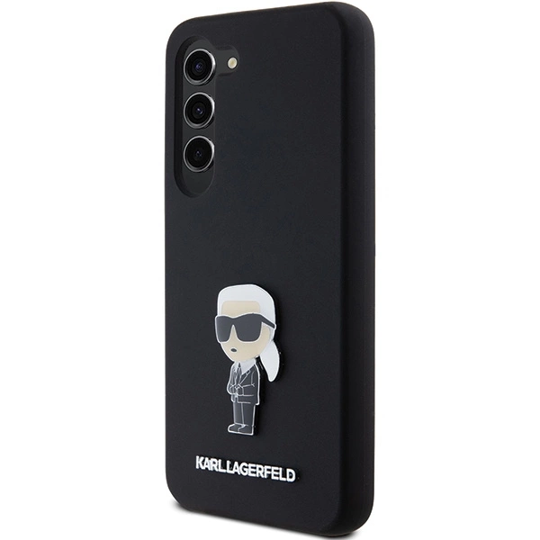 Etui Karl Lagerfeld Silicone Ikonik Metal Pin na Samsung Galaxy S24 - czarne