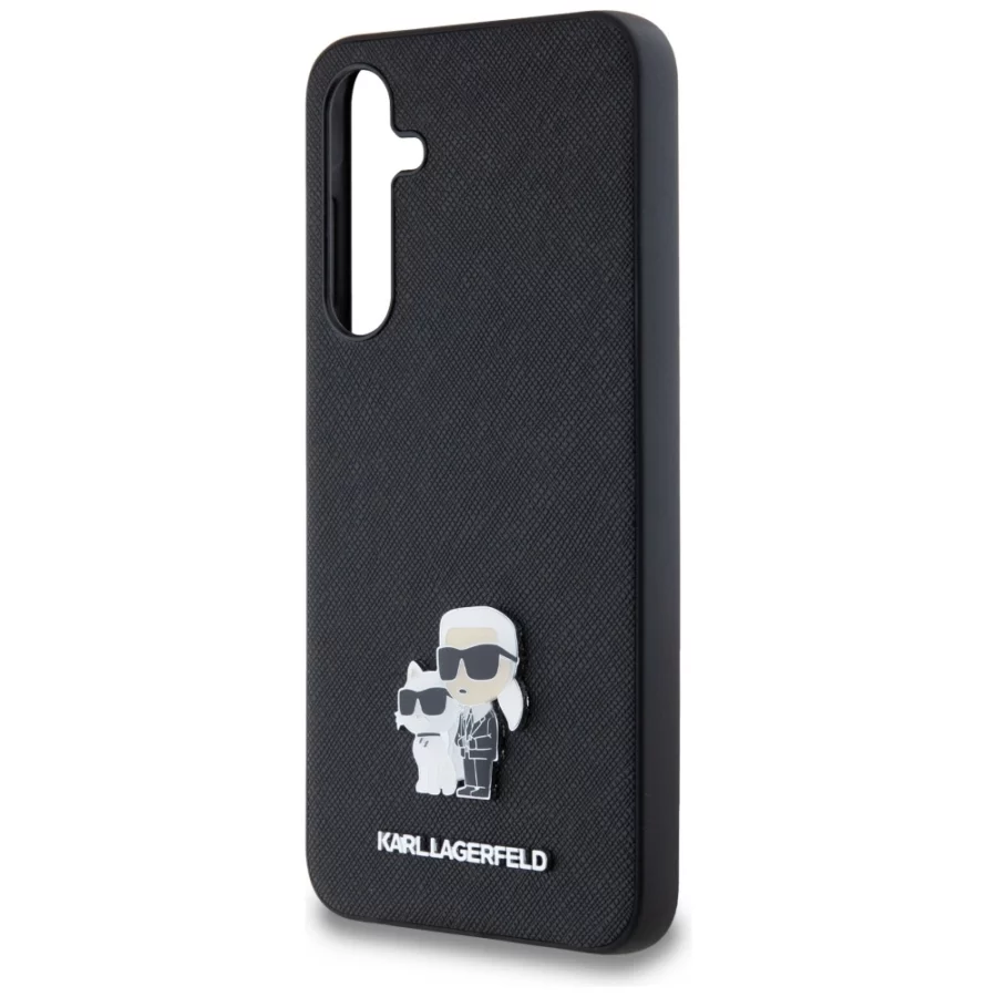 Etui Karl Lagerfeld Saffiano Karl&Choupette Pin na Samsung Galaxy A35 - czarne