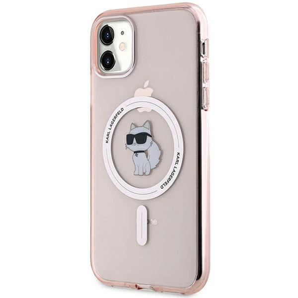 Etui Karl Lagerfeld IML Choupette MagSafe na iPhone 11 / Xr - różowe